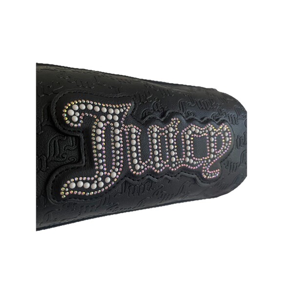 Juicy Couture Black Barrel Shoulder Bag With Rhinestone Logo & Chain Strap - Picture 11 of 14